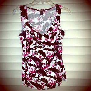 WHBM floral sleeveless top.  Size small